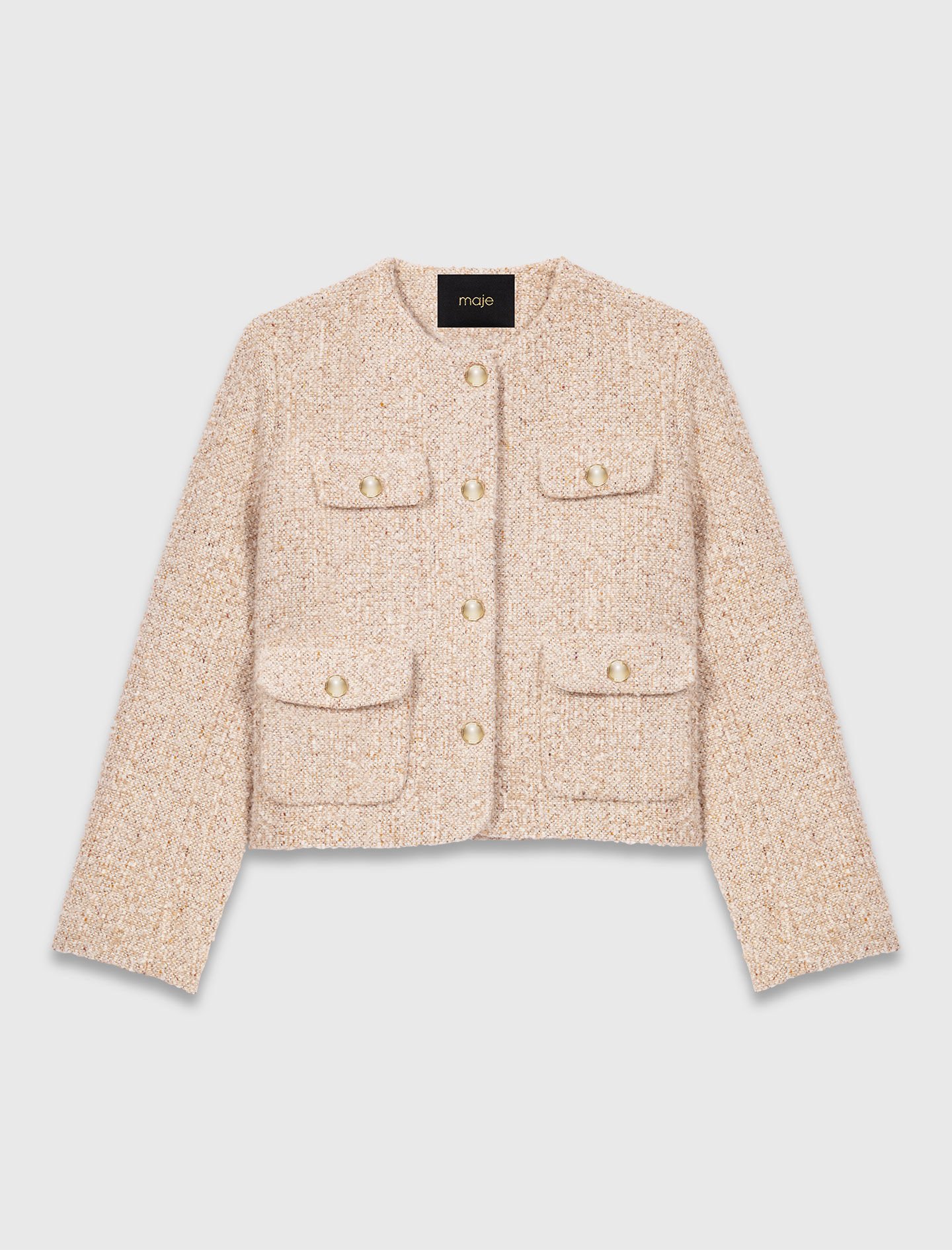 ジャケット・アウター Her lip to Spring Tweed Jacket Shimmer Tweed Jacket（ノーカラージャケット）｜Her lip to