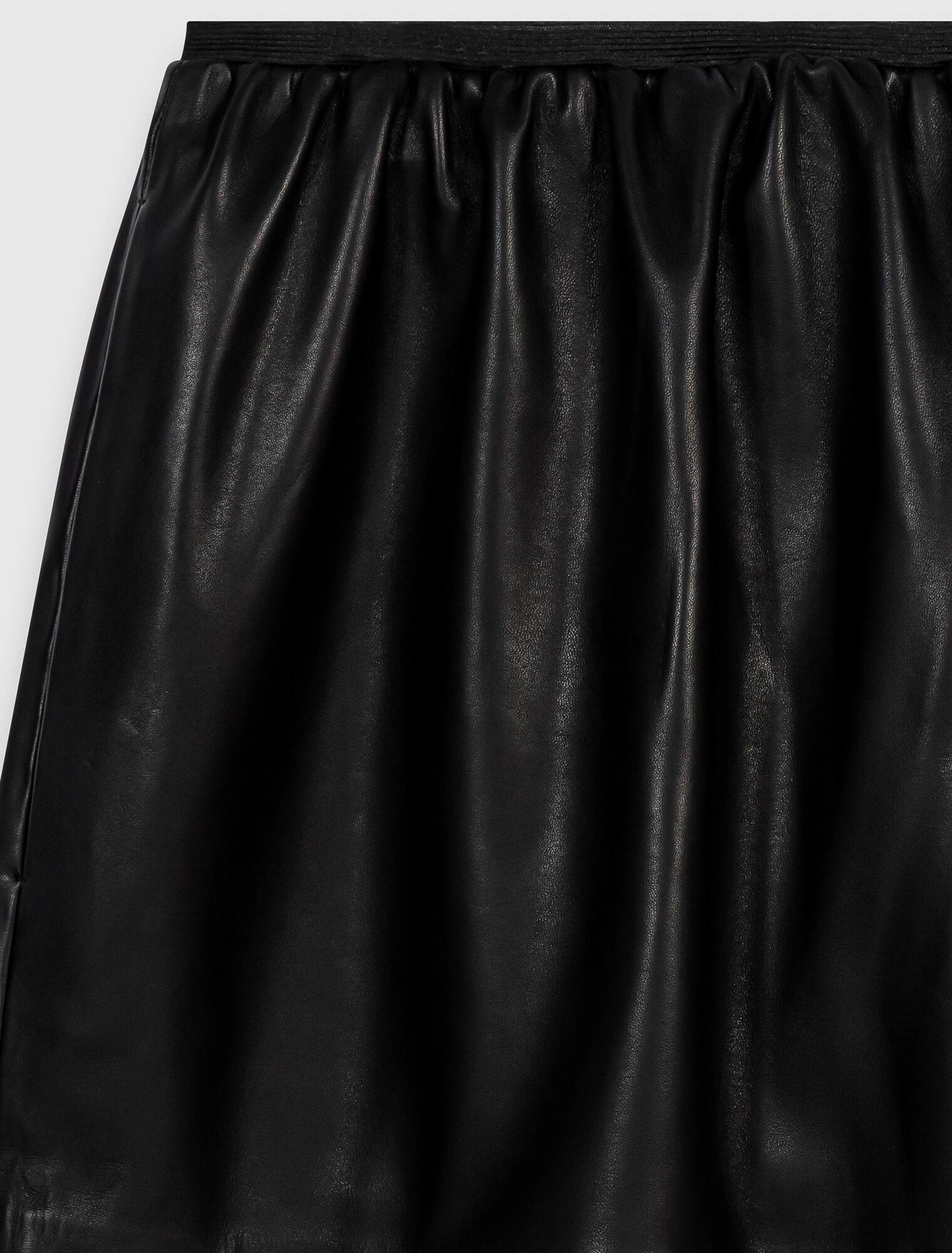 Short leather skirt