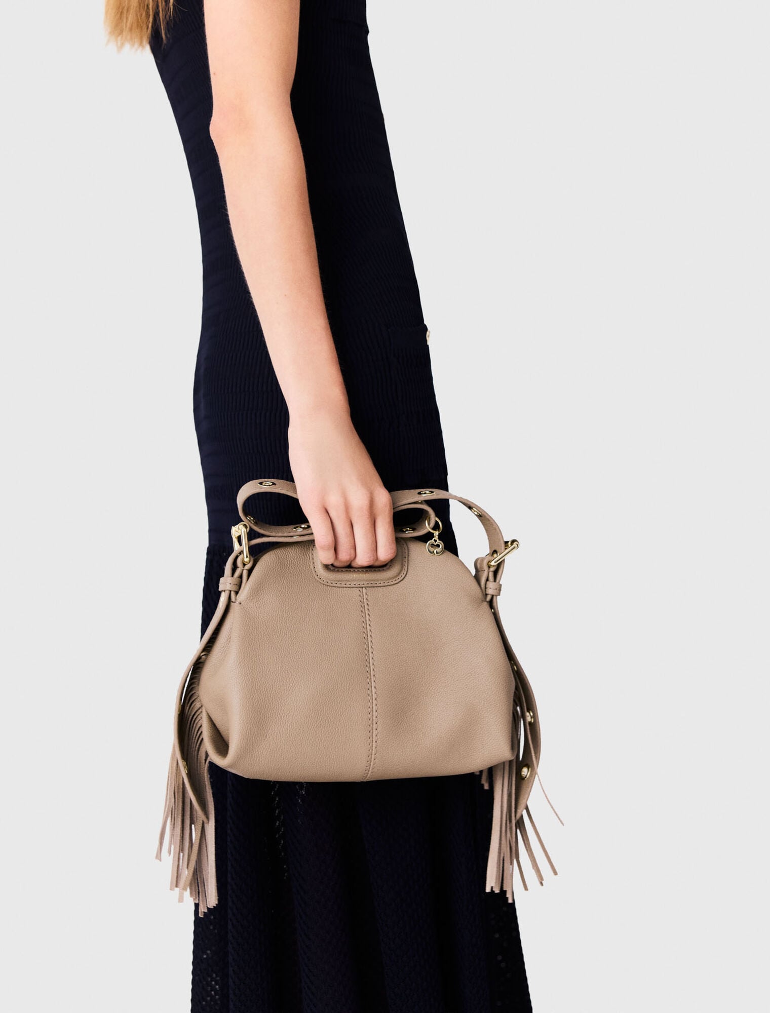 Grained leather mini Miss M bag