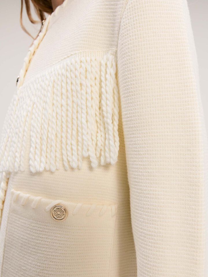 Fringed cardigan