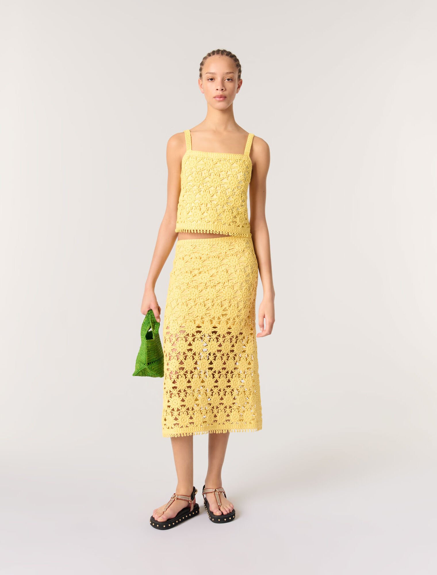 Long crochet skirt