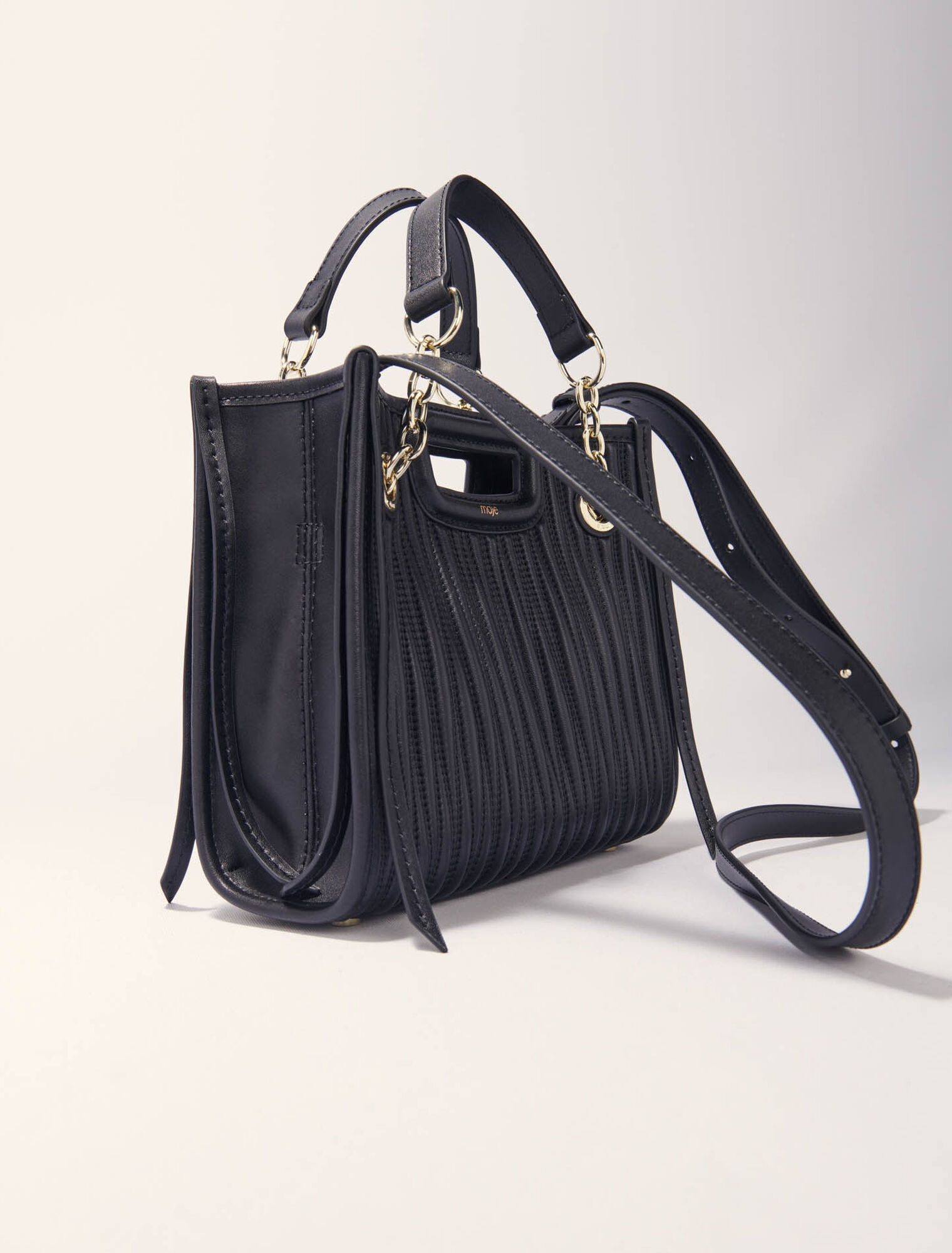 Mini quilted leather tote bag