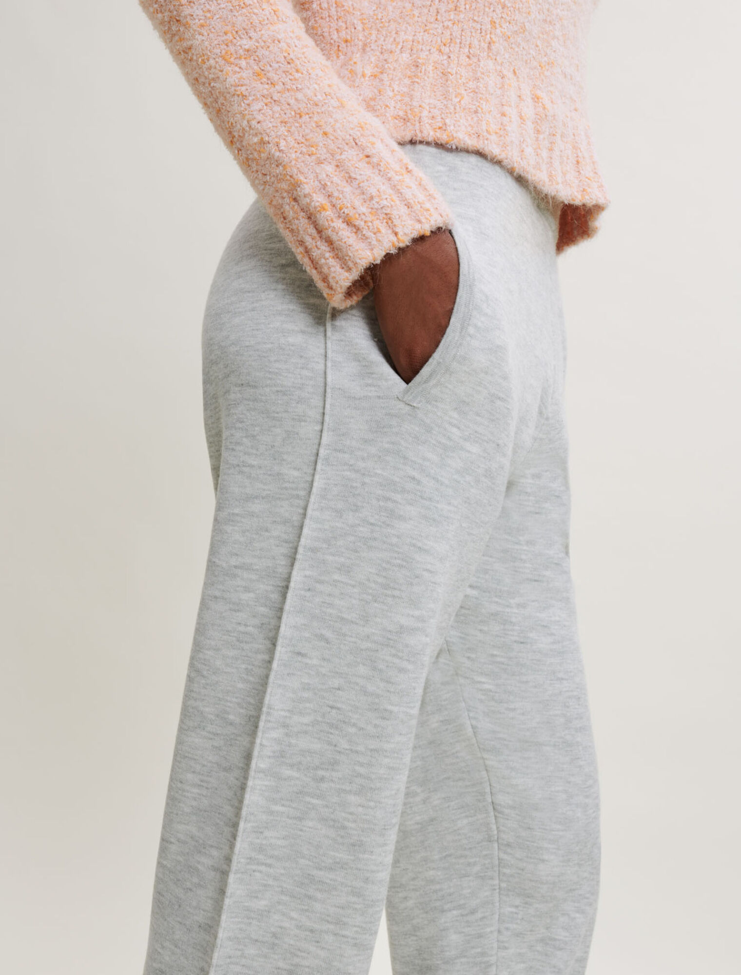 Mottled fleece jogging pants