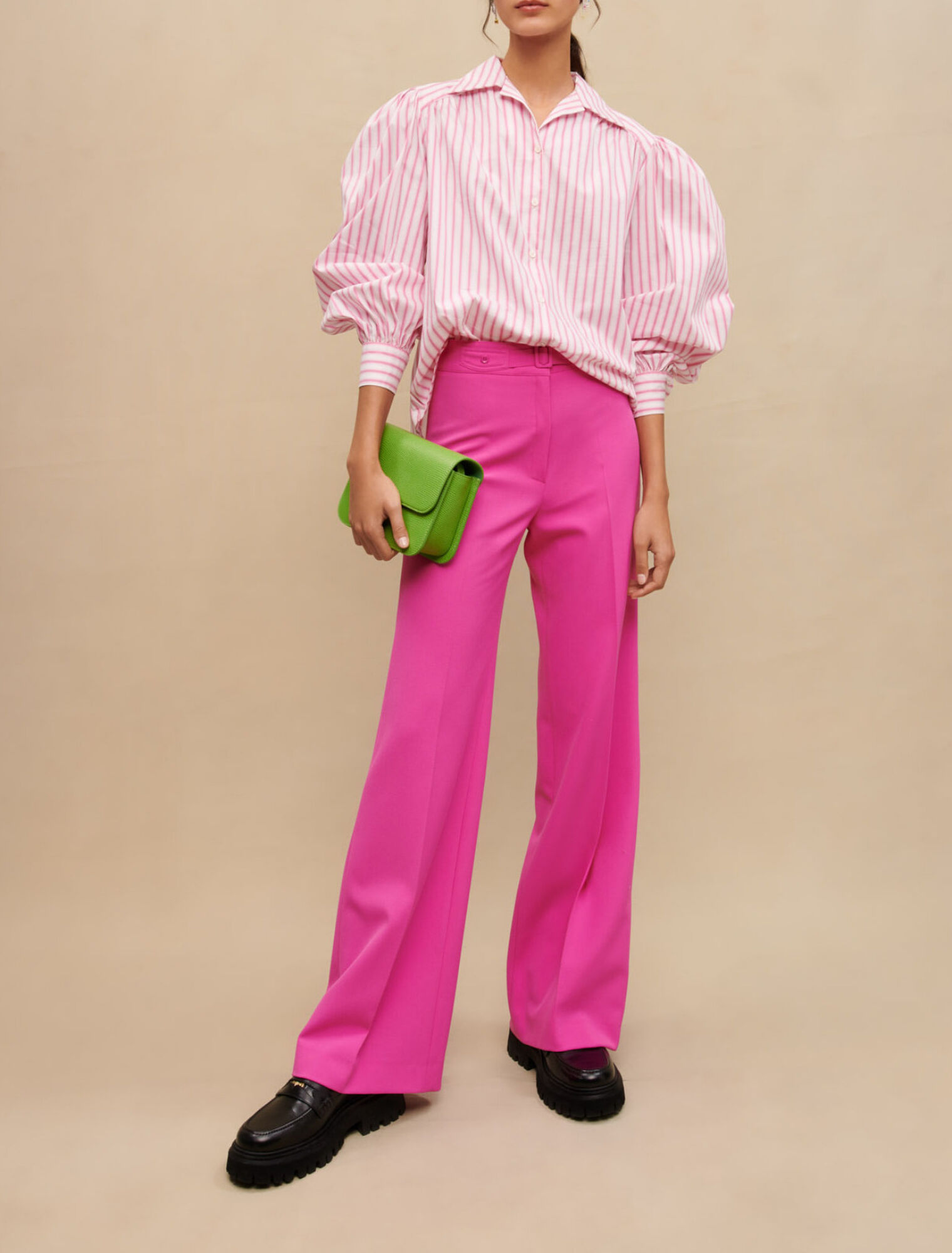 Voluminous striped shirt