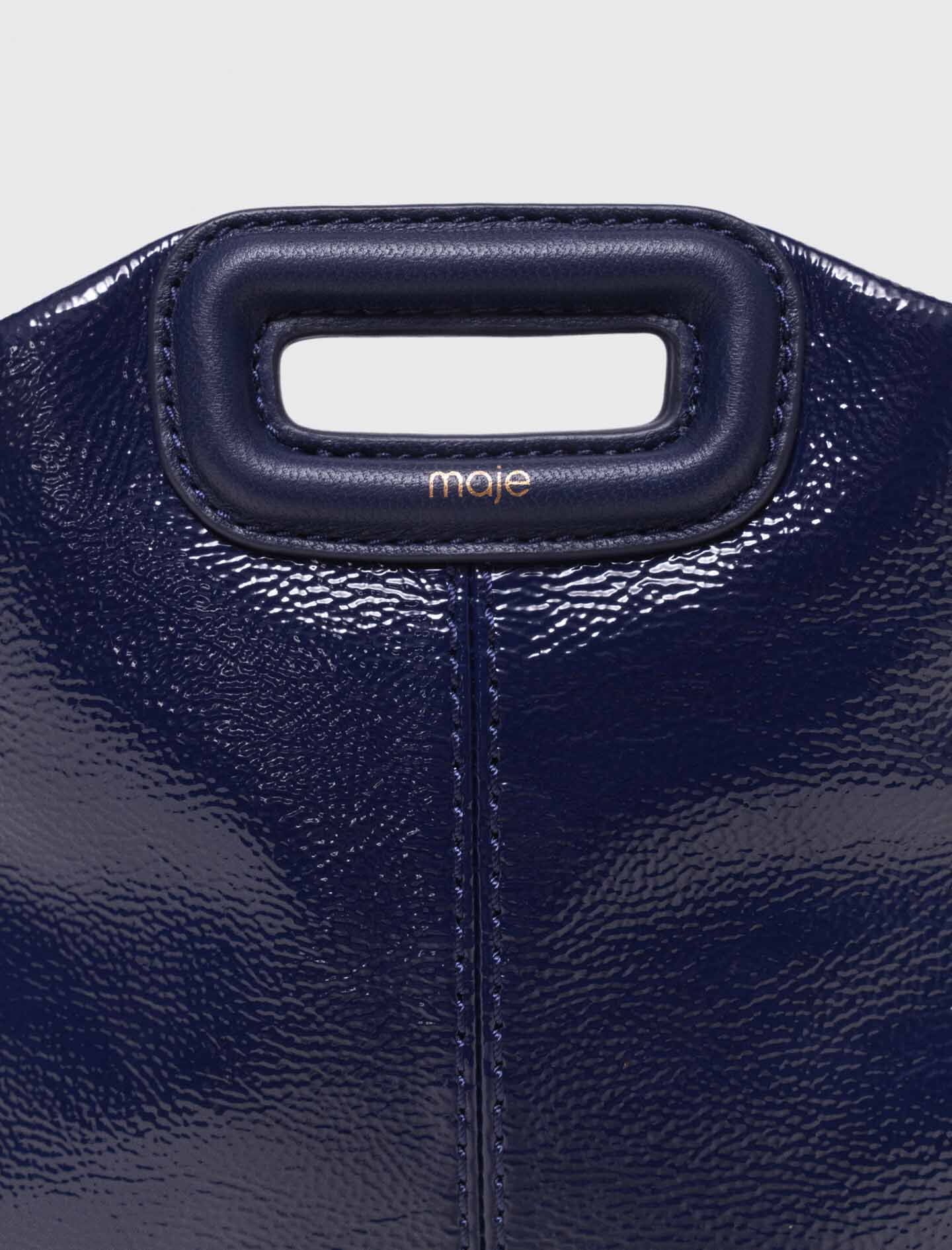 Naplak leather Miss M Mini bag Blue For Women | Maje