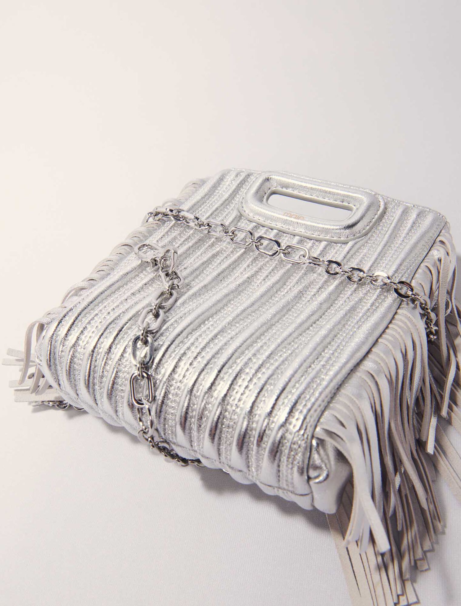 Metallic quilted leather M Mini bag