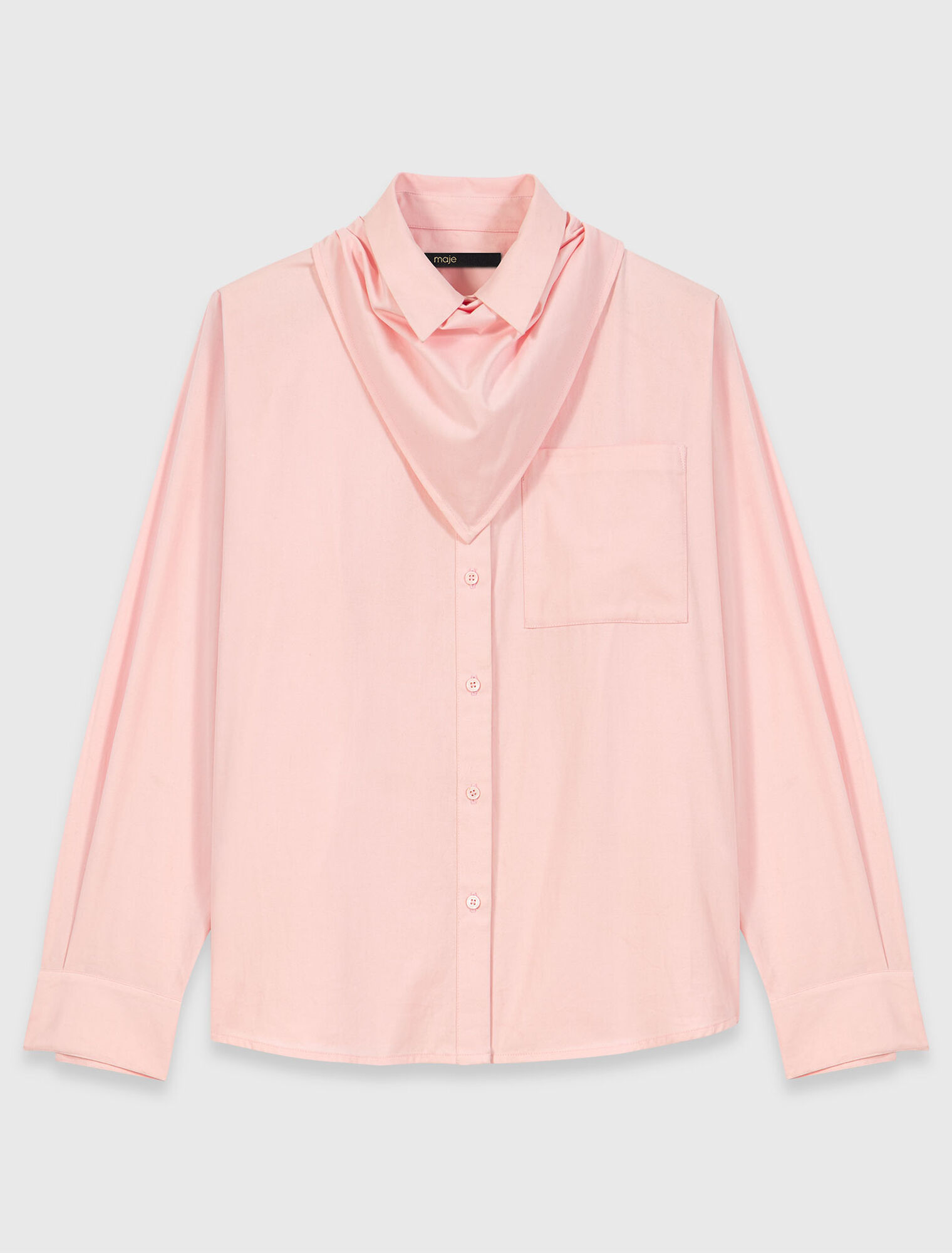 Shirt with removable scarf