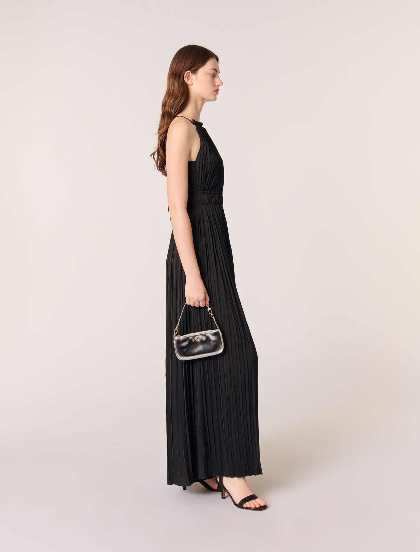 Pleated jumpsuit Black / Gray For Women | Maje