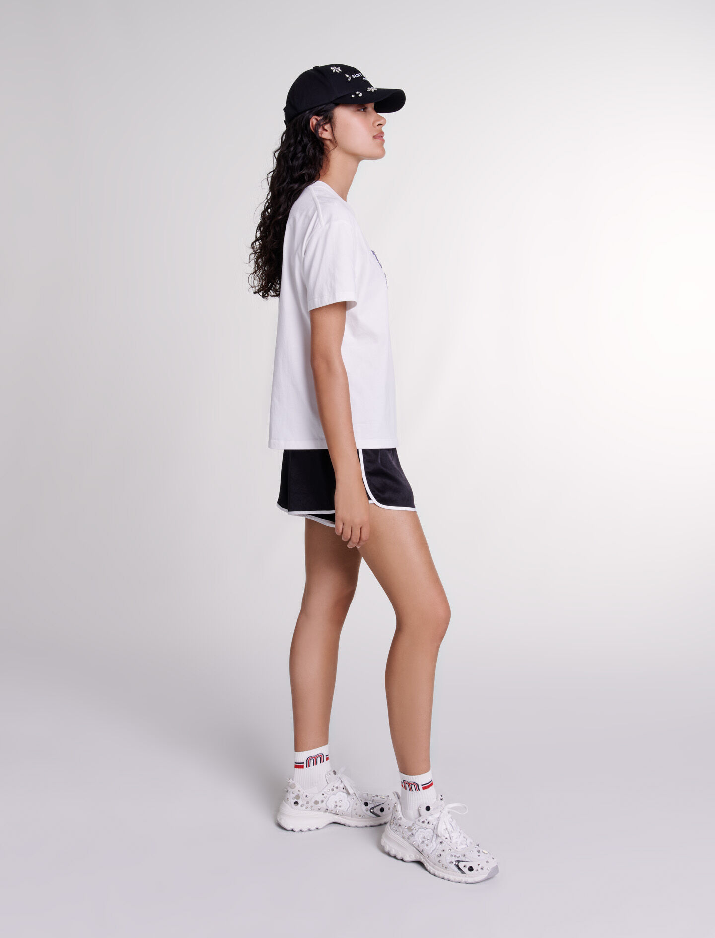 Maje Paris rhinestone T-shirt White For Women | Maje