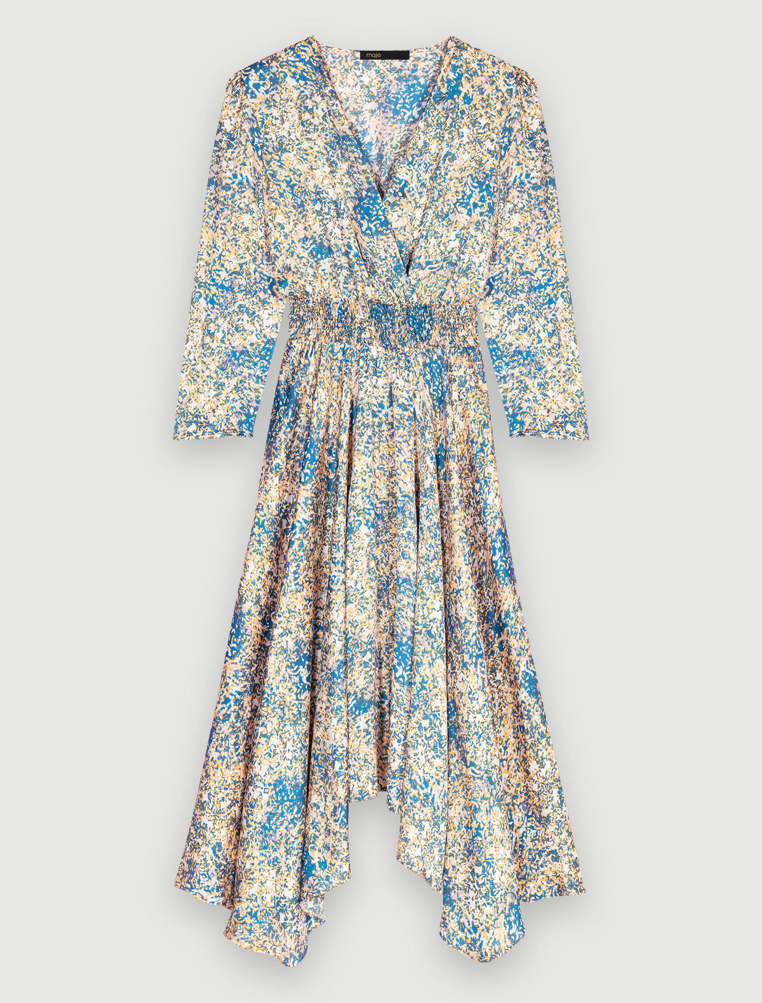 Asymmetric animal-print dress
