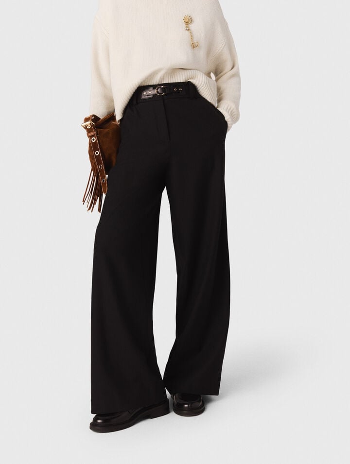 Wide-leg suit trousers