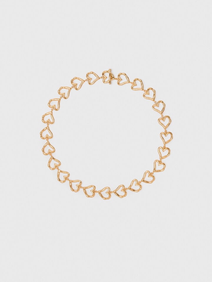 Gold-plated heart necklace