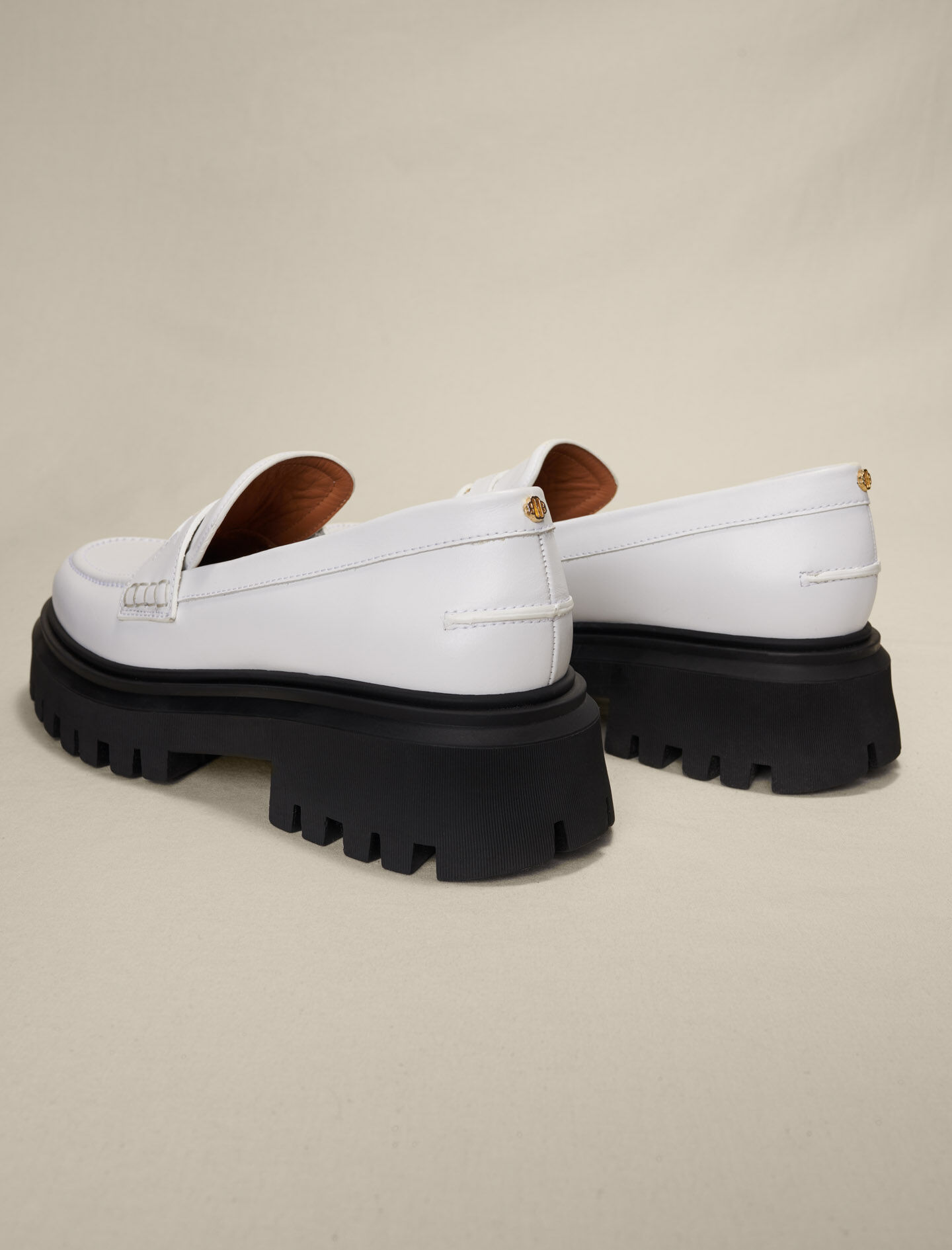 White platform loafers women's 2025
