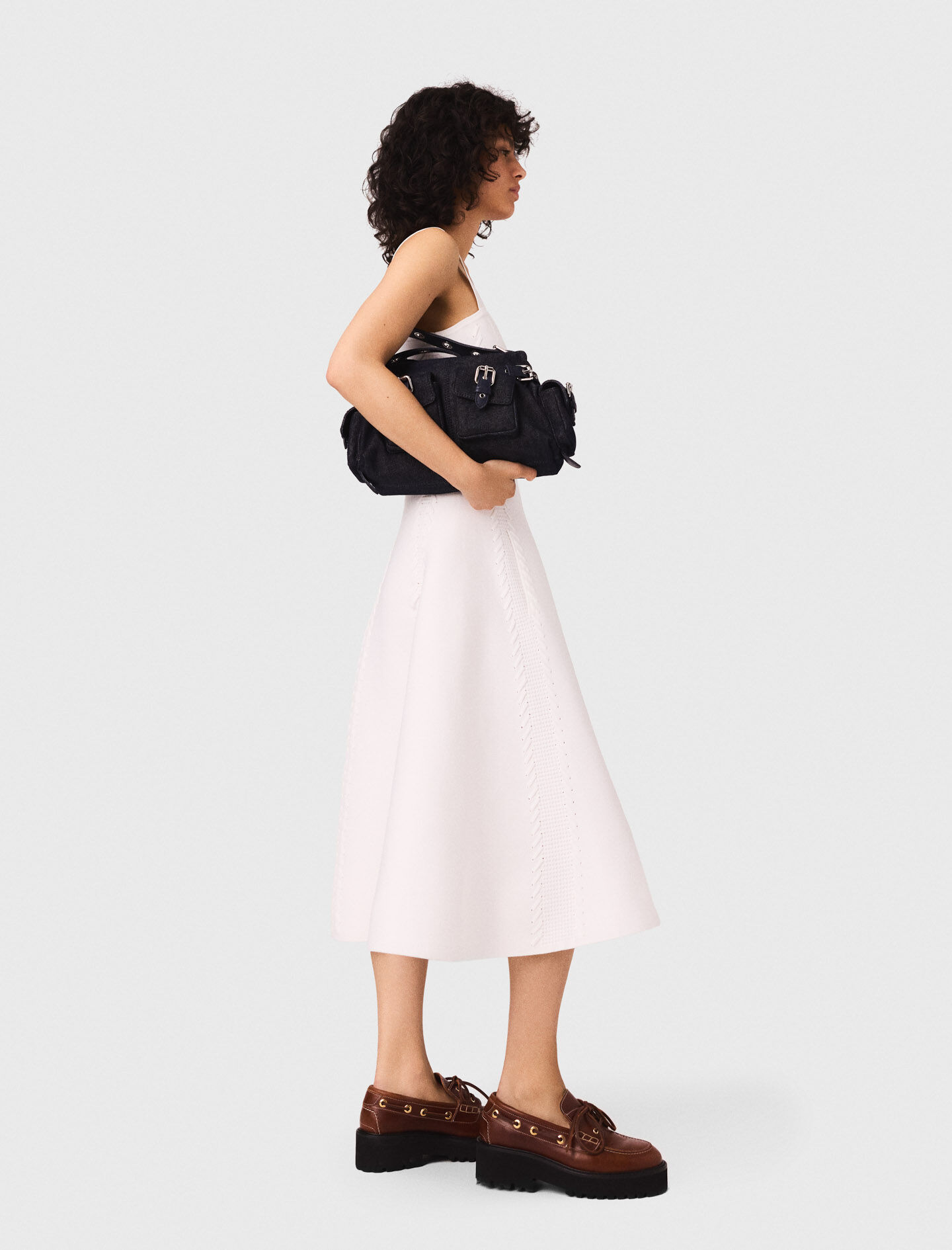 Knit midi dress White For Women | Maje