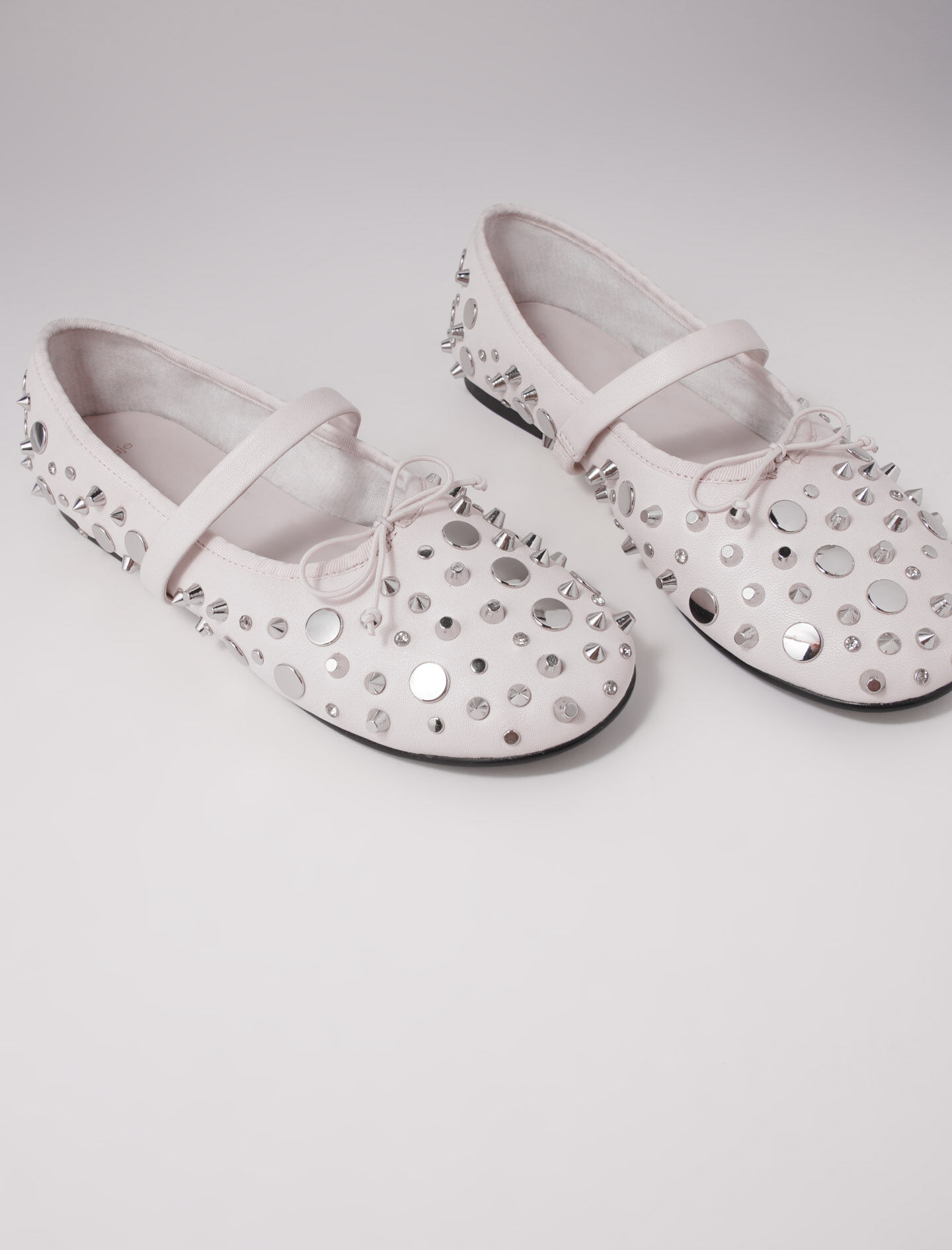 Studded ballet flats Ecru For Women | Maje Studded ballet flats Ecru For Women | Maje