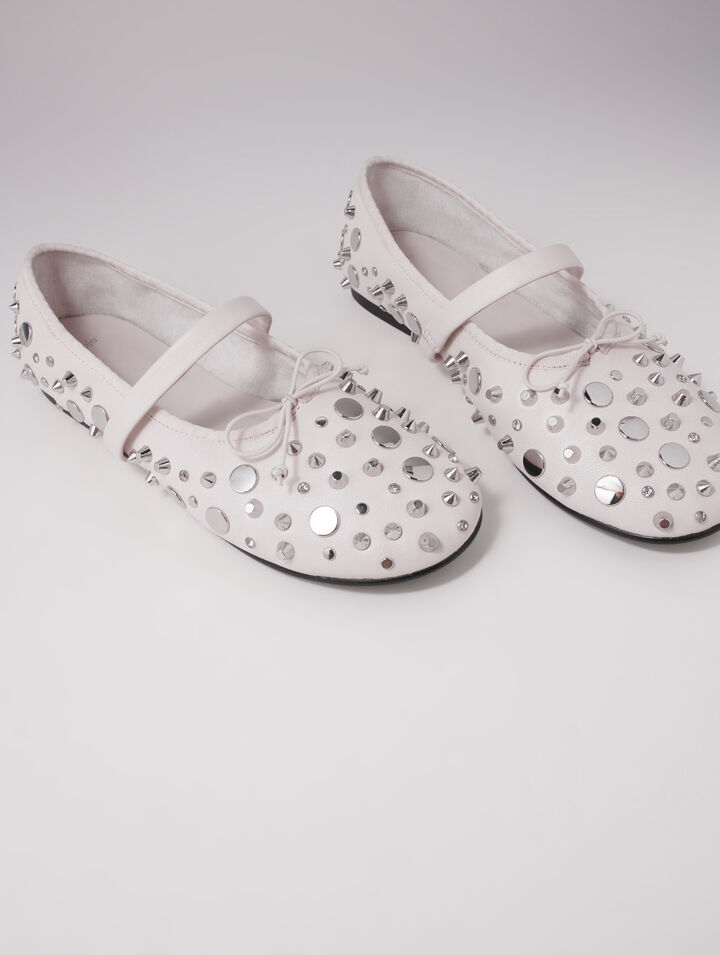 Studded ballet flats