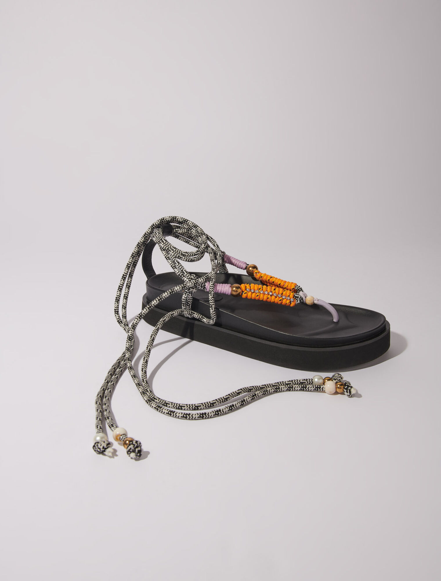 Sandals with braided straps