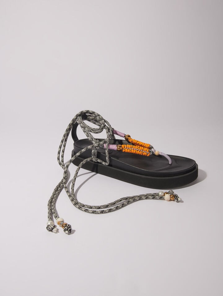 Sandals with braided straps