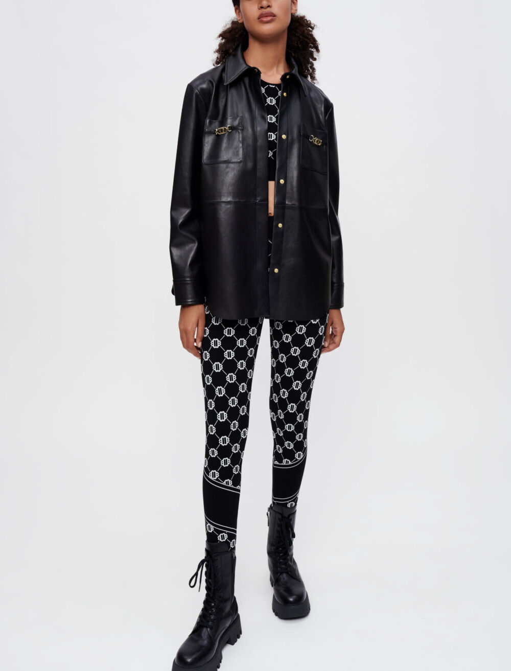 Maje leather leggings best sale