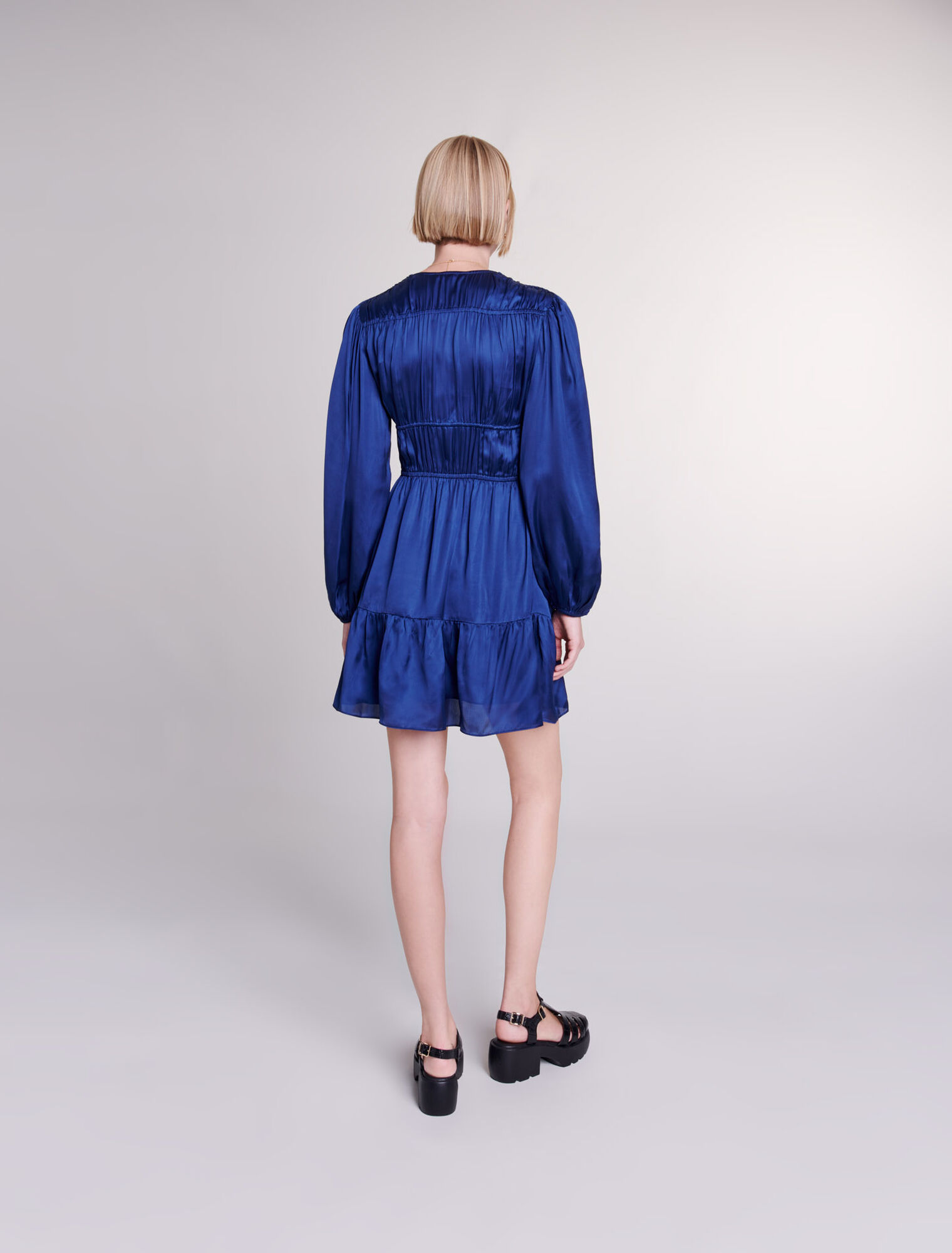 Short satin-look dress