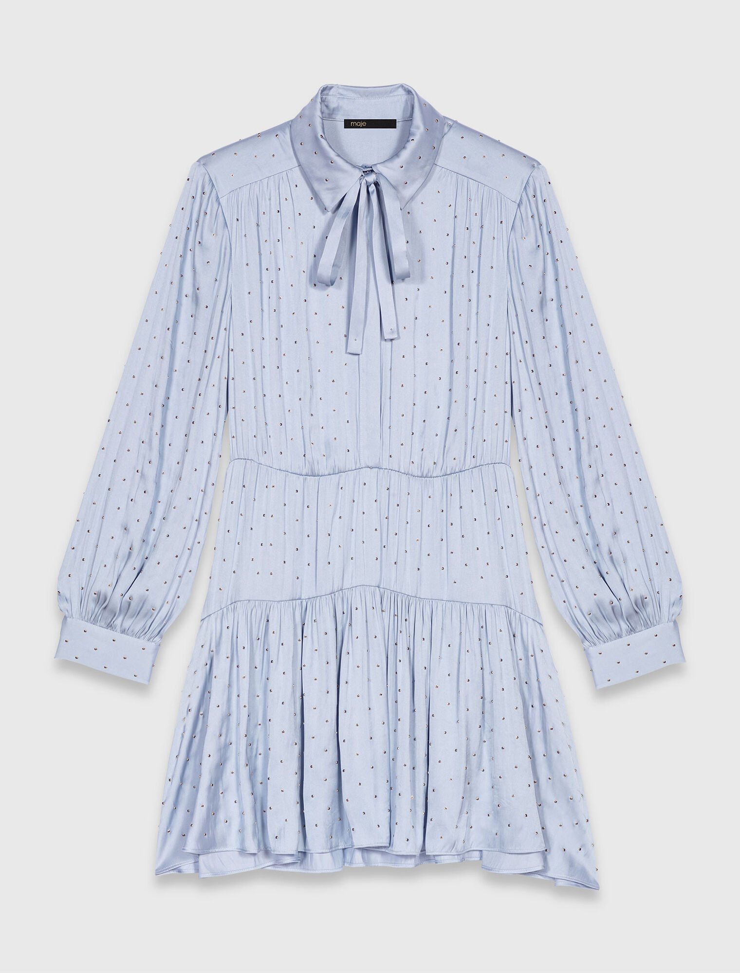 Studded flowing shirt dress