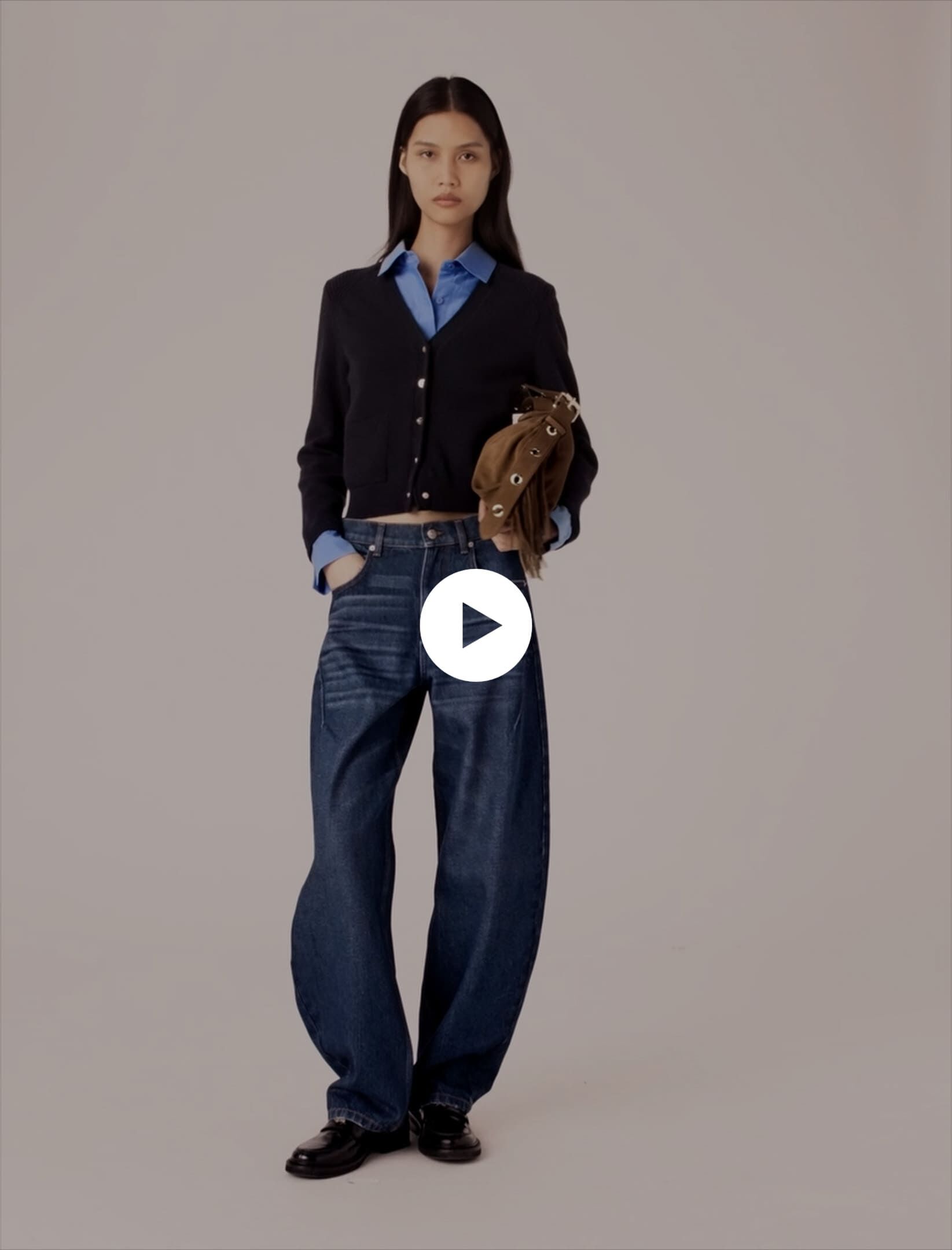 Balloon jeans with martingale Blue For Women | Maje