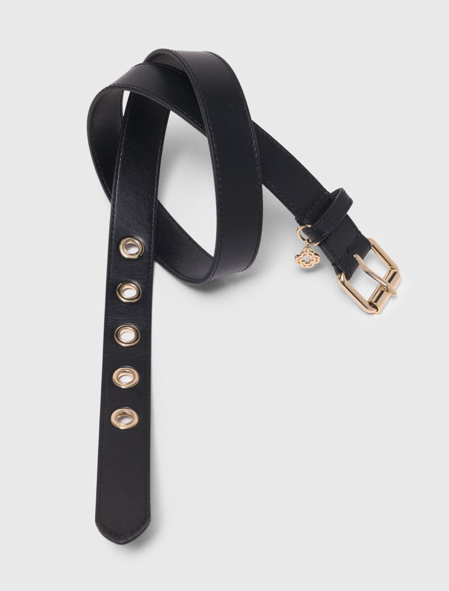 Leather belt with Miss M buckle