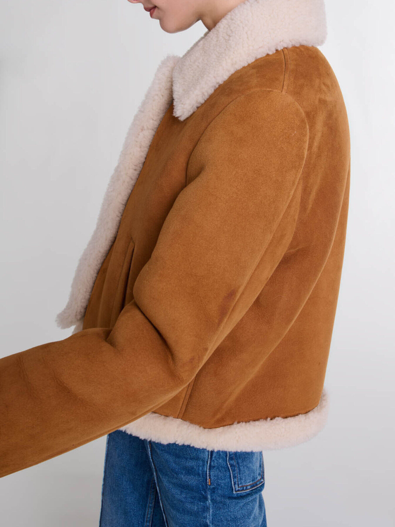 Shearling-effect fur coat