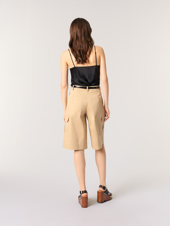 Silk satin and lace top