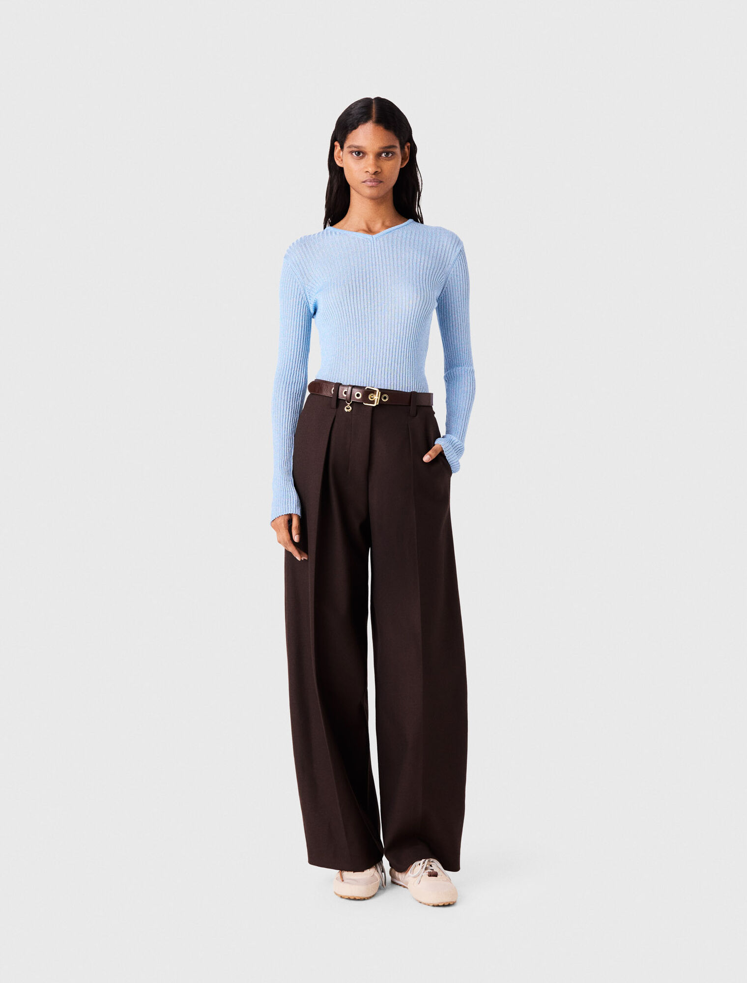 Lurex knit jumper