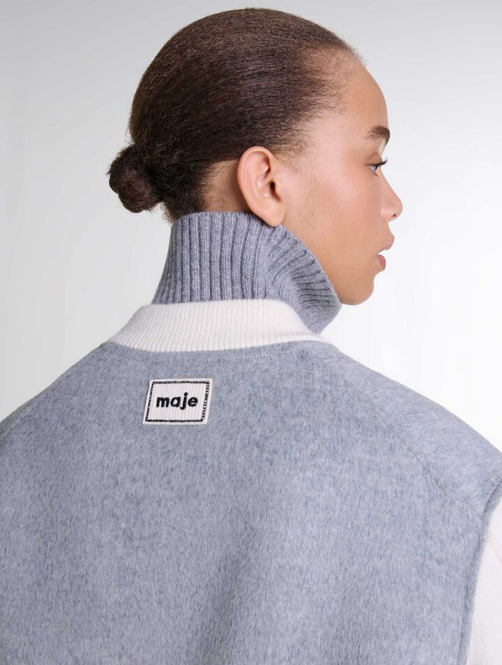 Clover embroidery bomber
