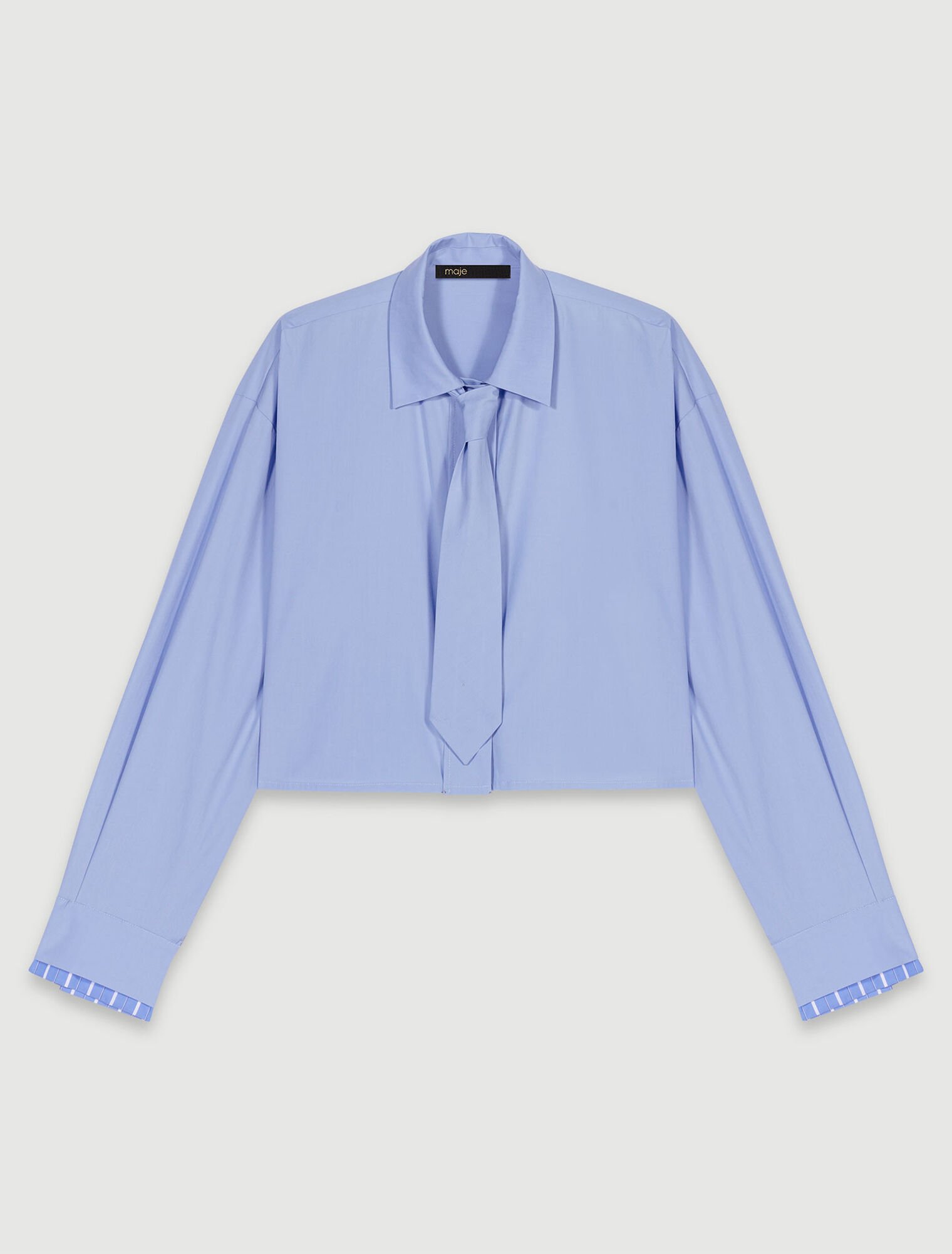 Shirt with removable tie