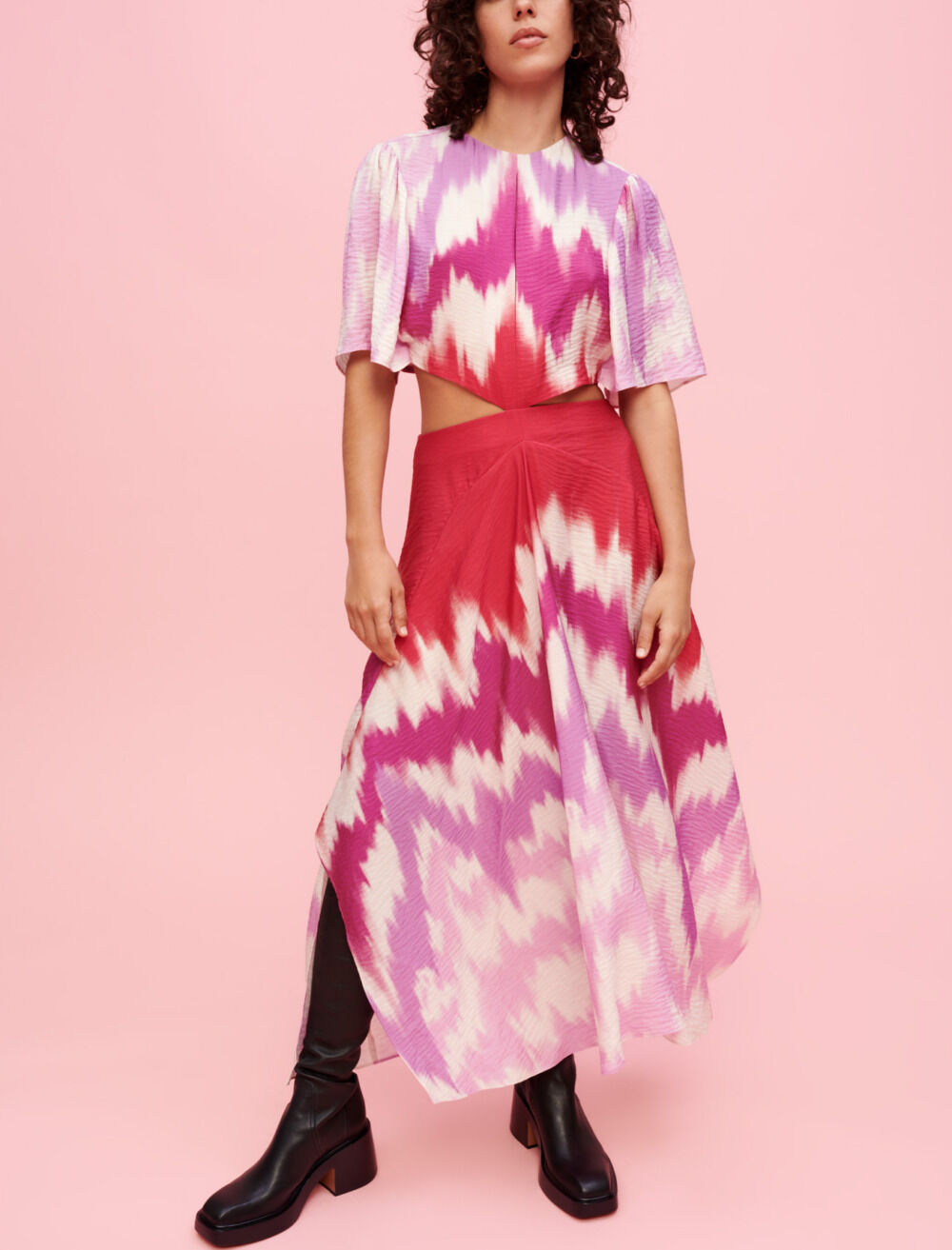 Maje scarf dress with studs deals