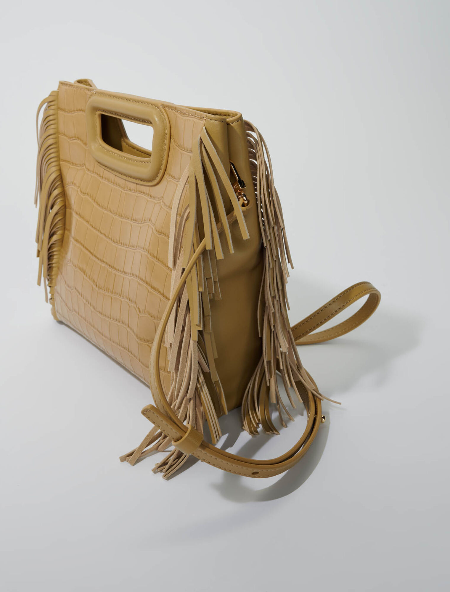 M bag in crocodile-effect leather