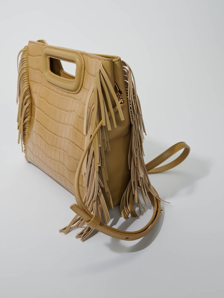 M bag in crocodile-effect leather