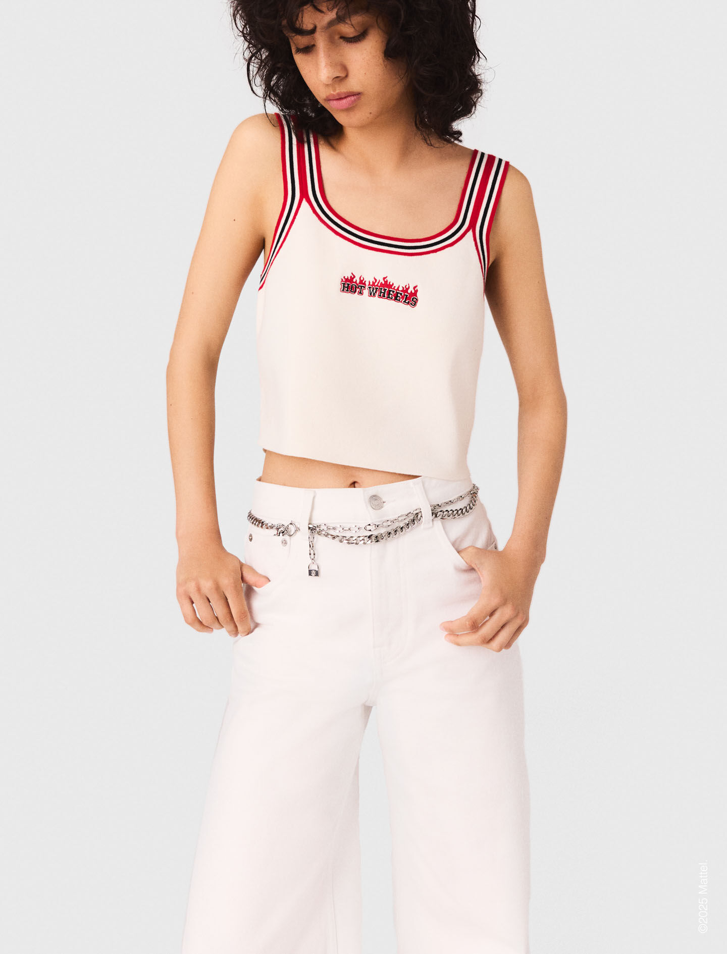 Short pleated knitted skirt White For Women | Maje