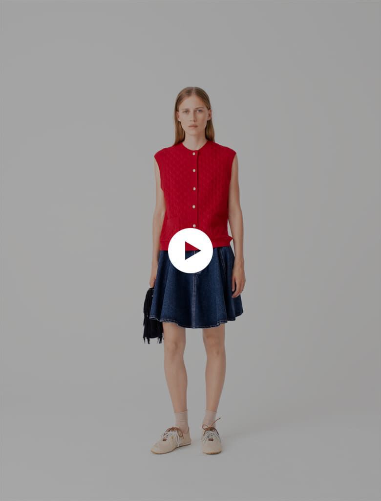Sleeveless knit top Red For Women | Maje