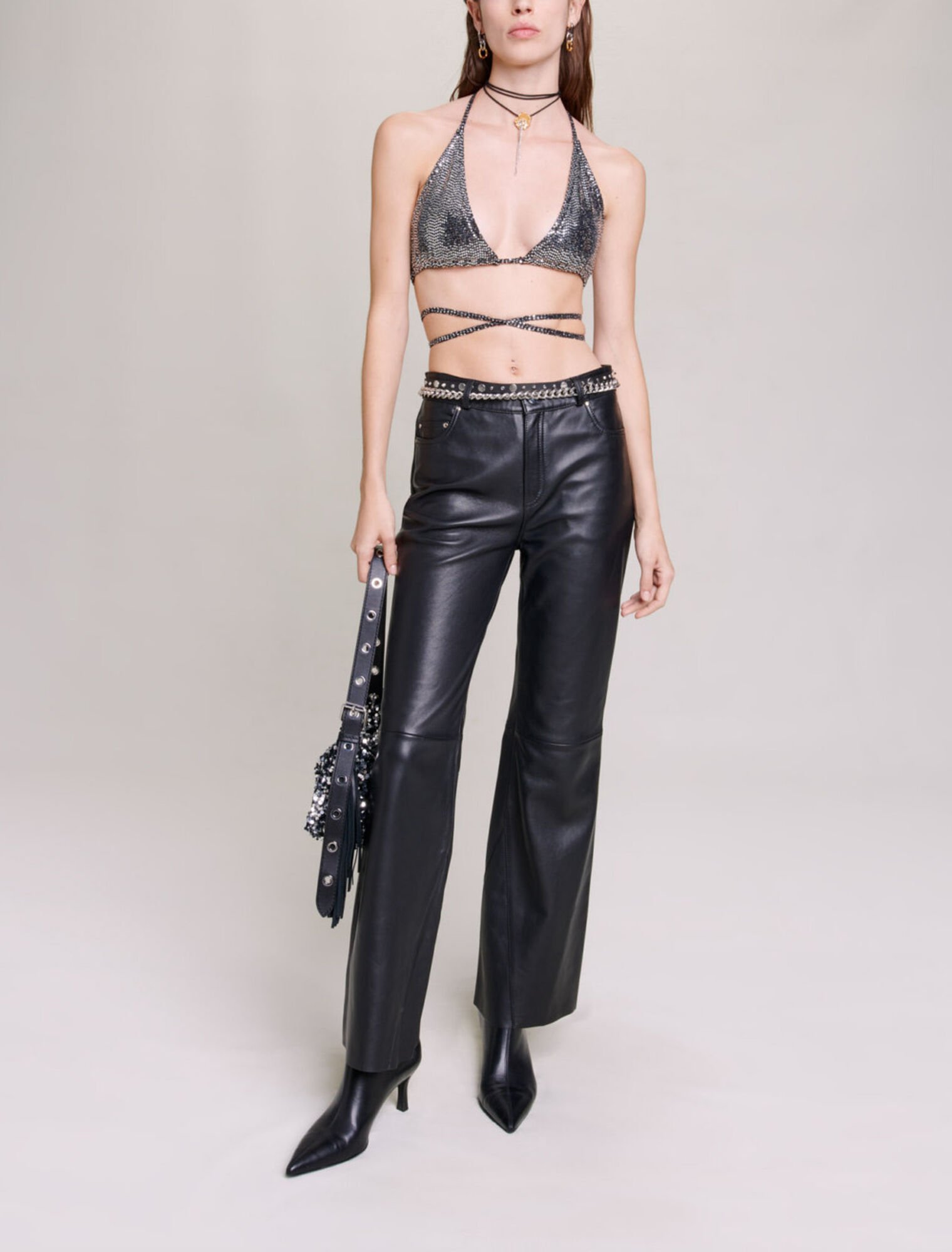 Glitter triangle top