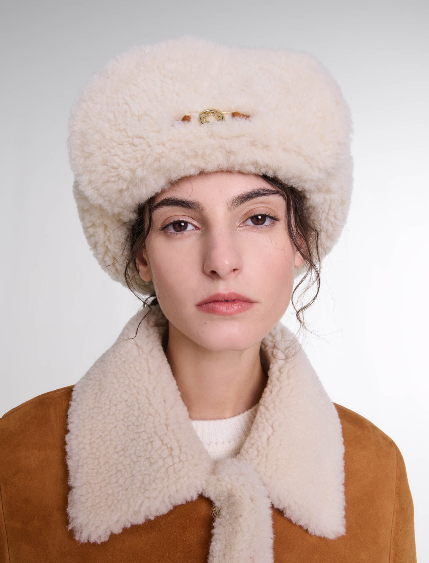 Wool chapka Brown For Women | Maje