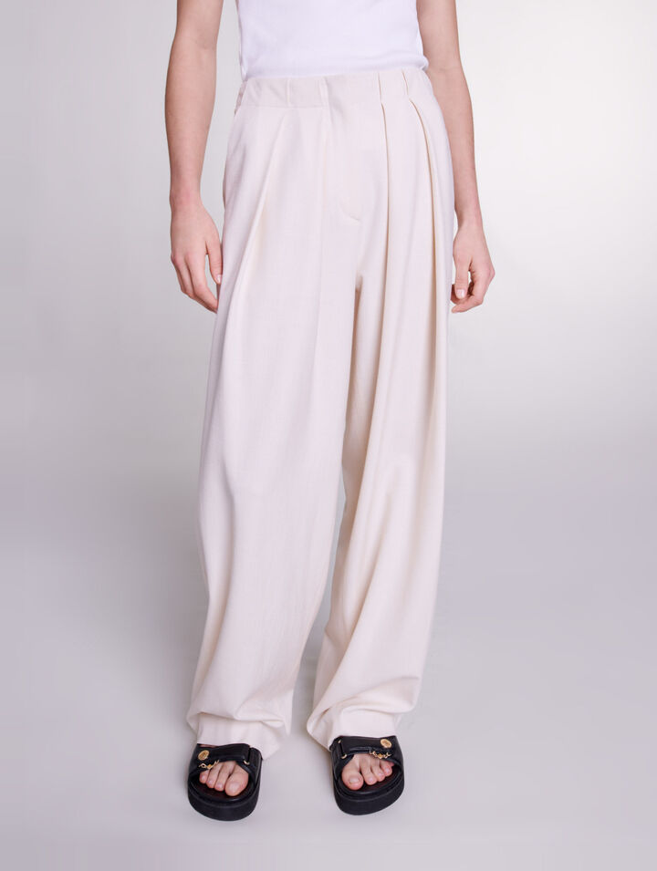 Wide-leg suit trousers