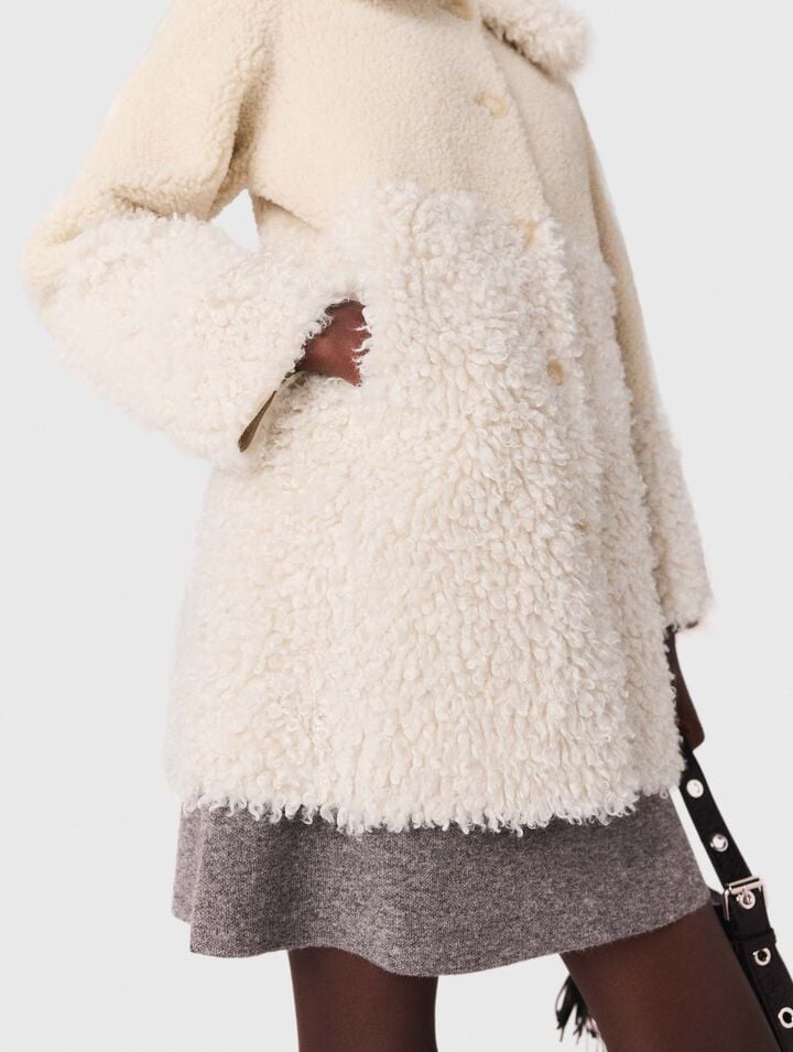 Long faux fur coat