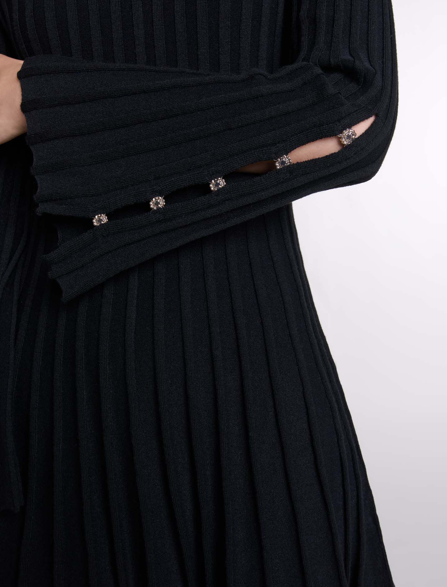 Short knit dress Black / Gray For Women | Maje
