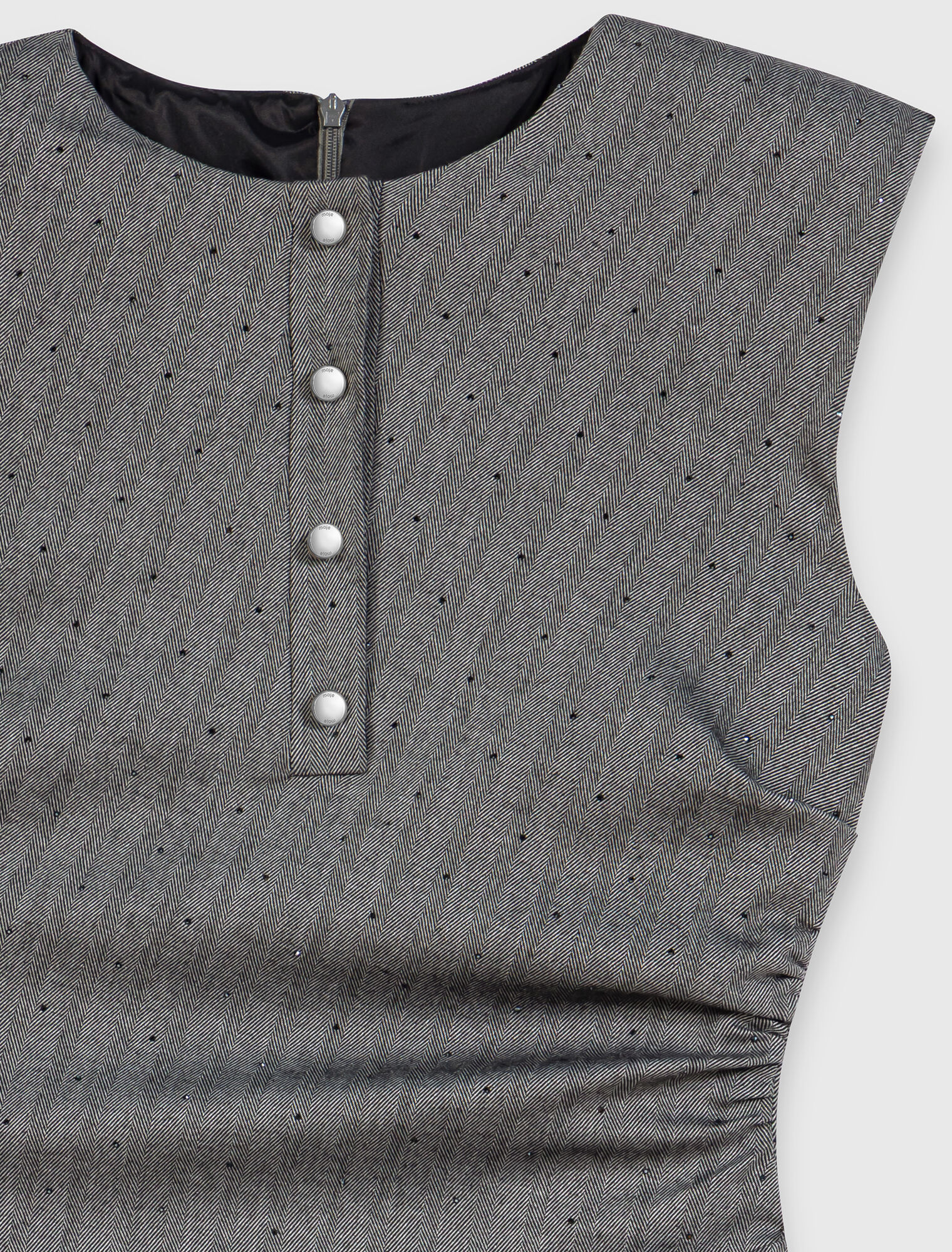Short rhinestone tailored dress