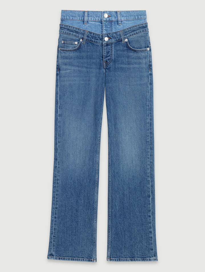 Double waistband jeans 