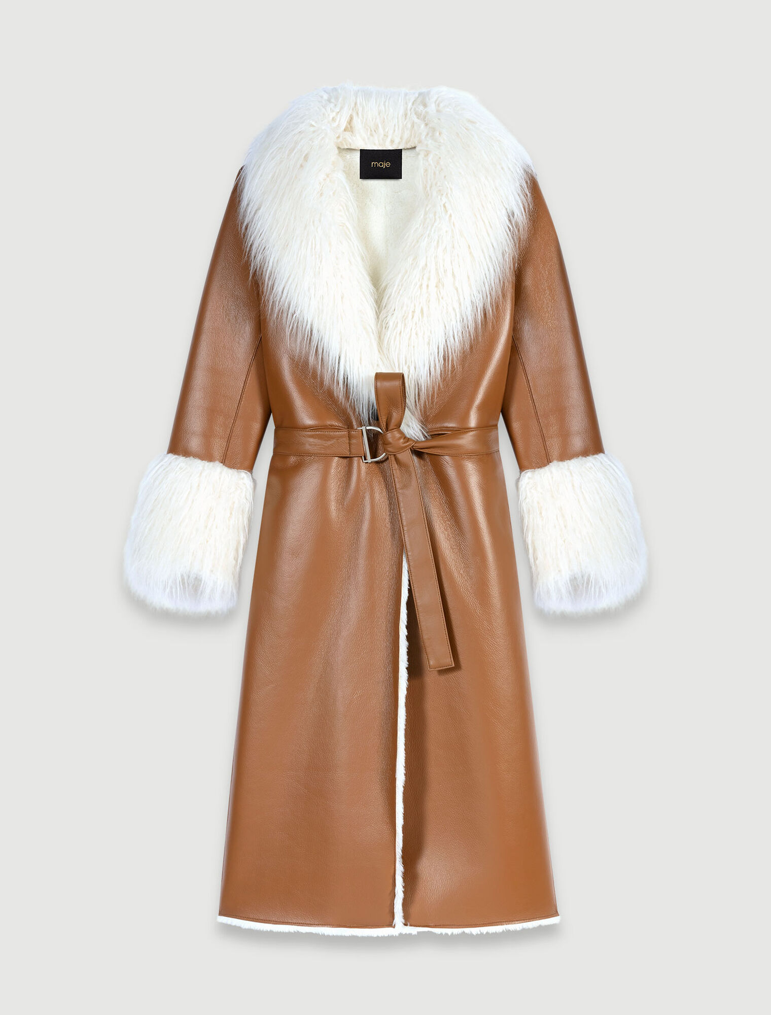 Long faux fur coat