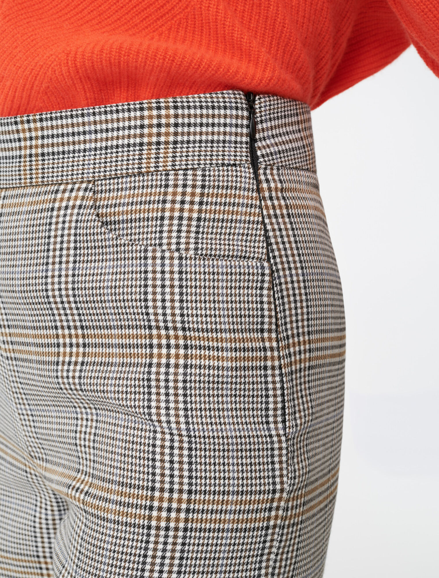 Checked biker shorts
