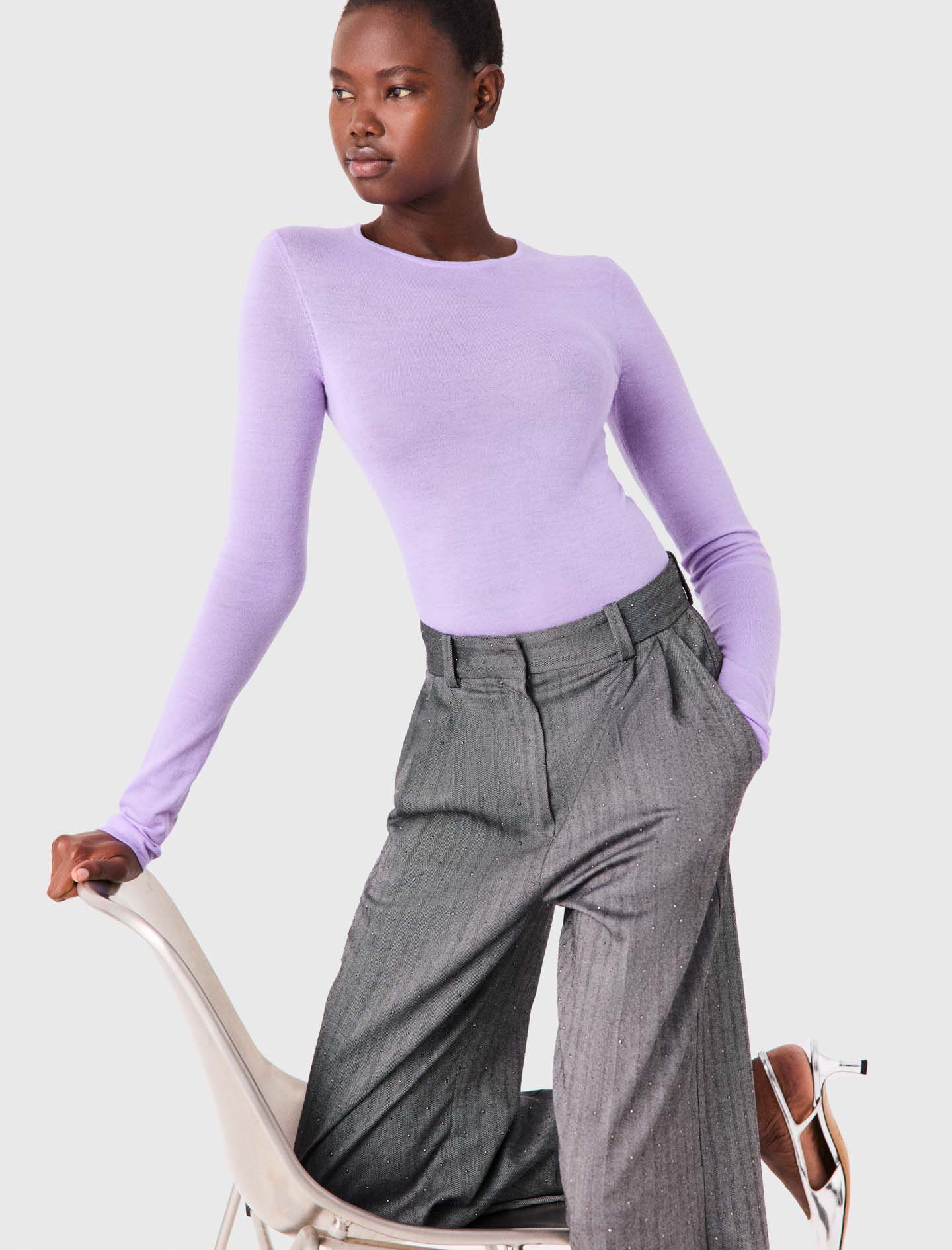 Second-Skin Round Neck Sweater