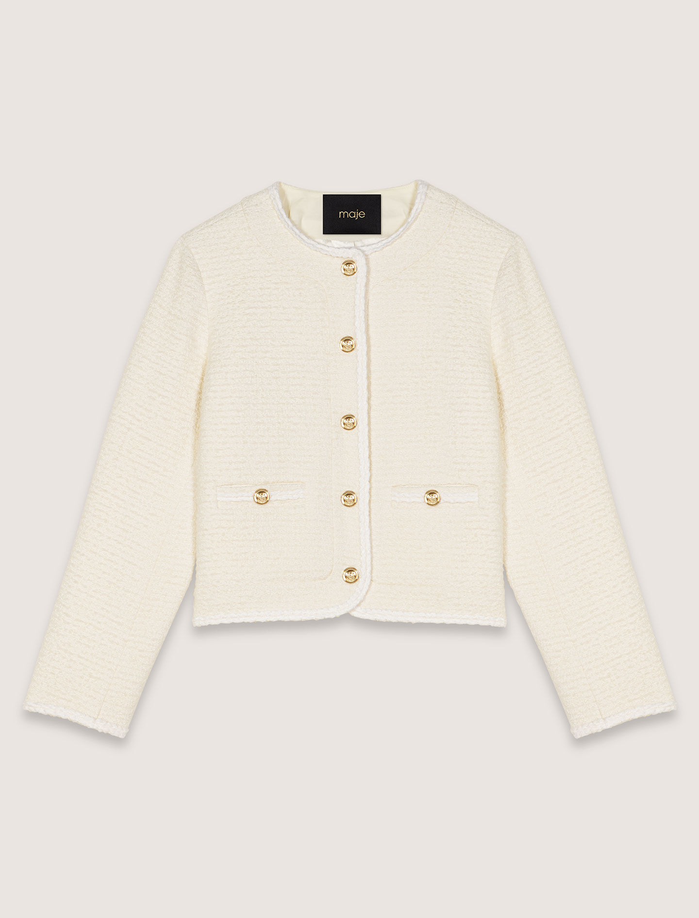 mideal spring tweed over jacket/ GREEN