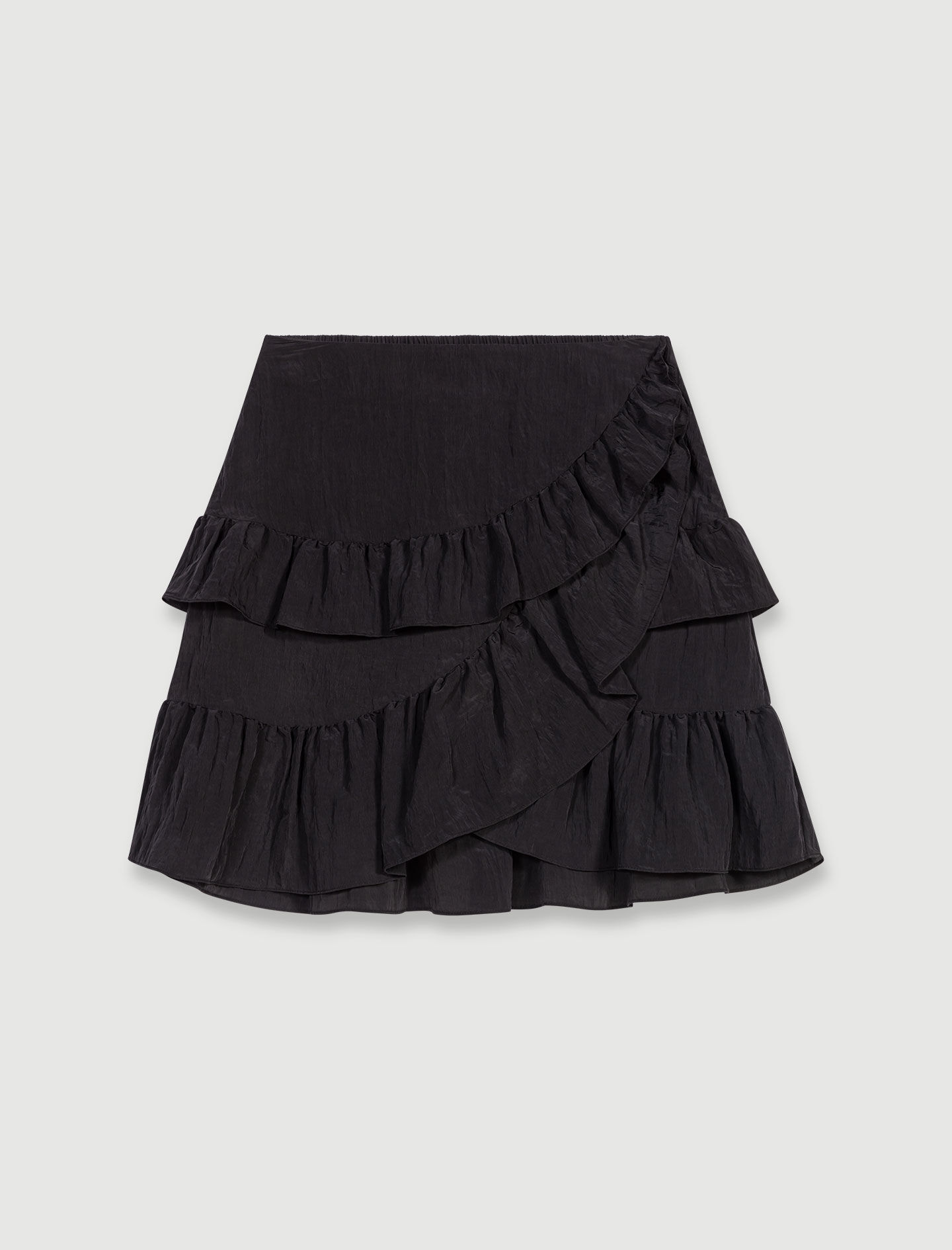 Short ruffled skirt Black / Gray For Women | Maje