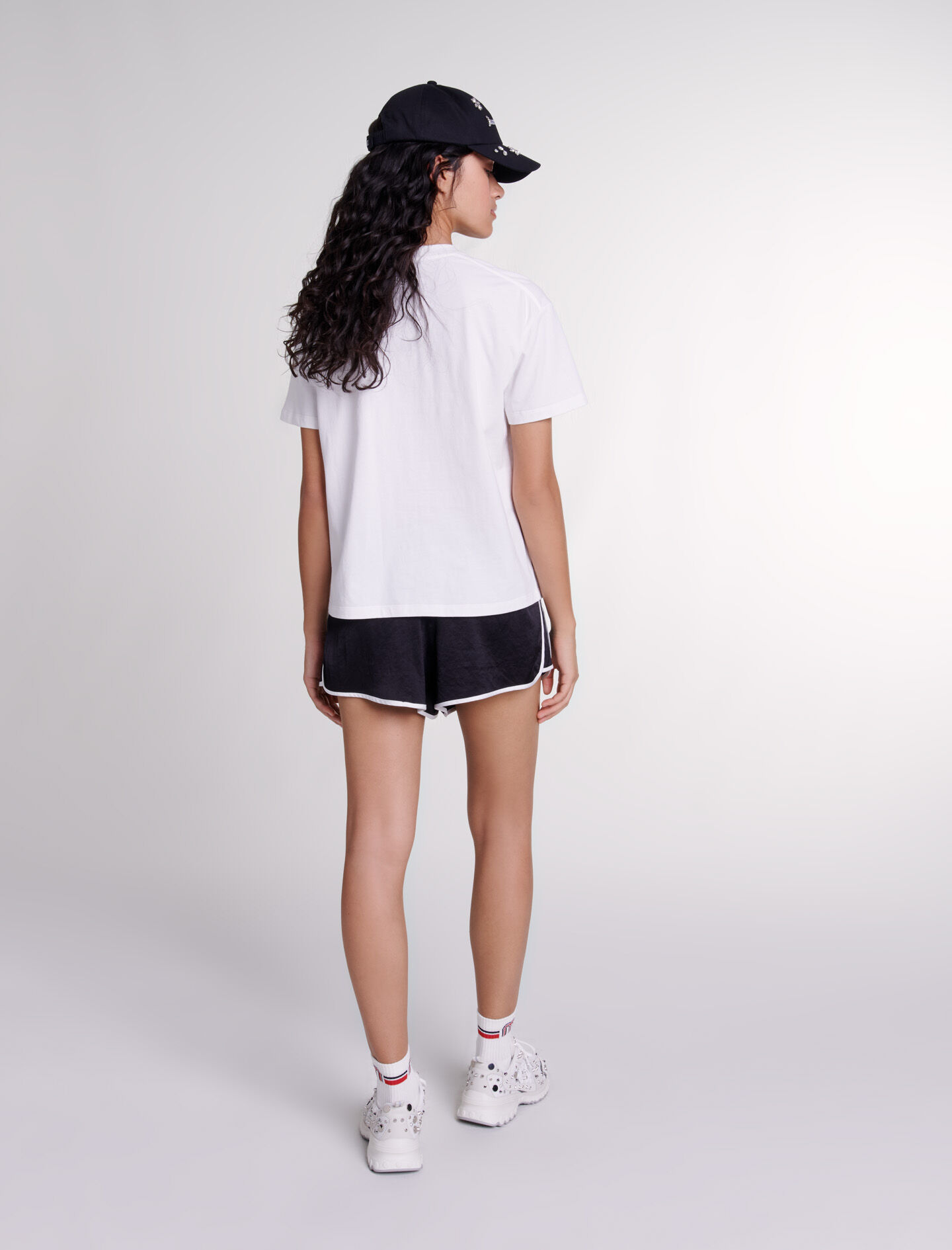 Maje Paris rhinestone T-shirt White For Women | Maje